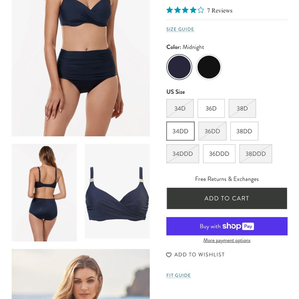 Miraclesuit underwire top NWT